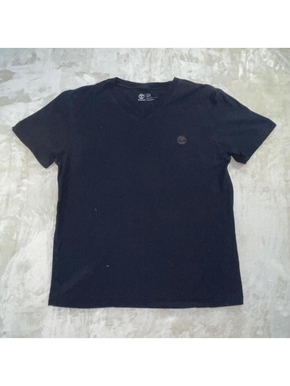 Men's Dunstan River Short-Sleeve Regular Fit V-neck Mens Black T-Shirt Sz SMALL